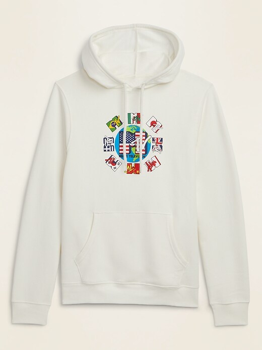 View large product image 1 of 1. MTV&#153 International Logos Graphic Gender-Neutral Pullover Hoodie