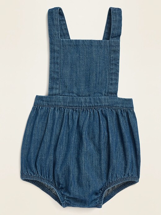 View large product image 1 of 2. Sleeveless Chambray Bubble One-Piece for Baby