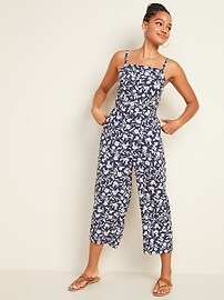 Printed Square-Neck Cami Jumpsuit for Women
