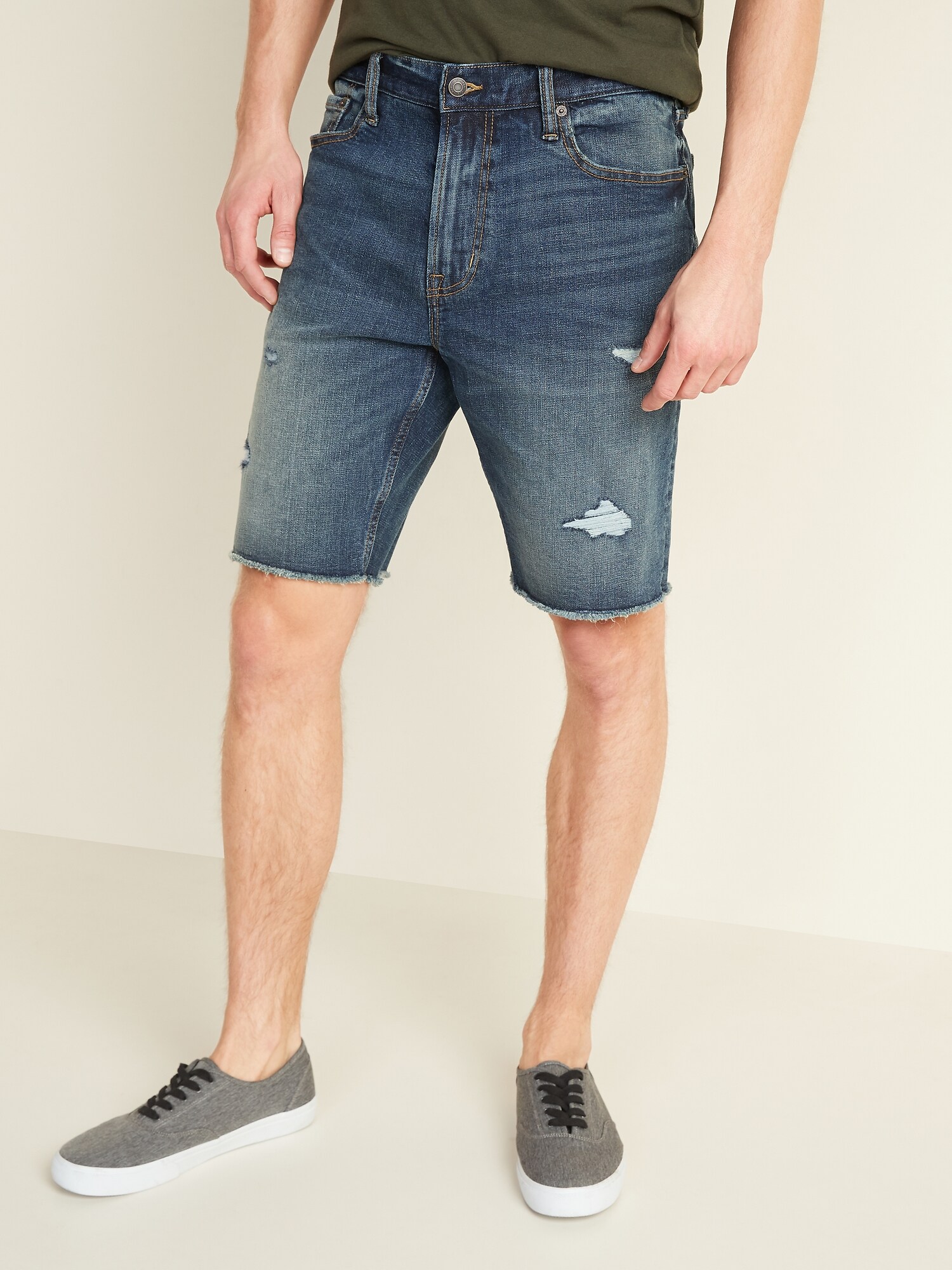 flex jean shorts