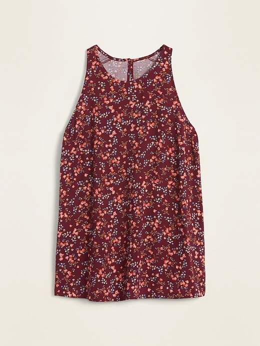 Printed High-Neck Sleeveless Blouse for Women | Old Navy