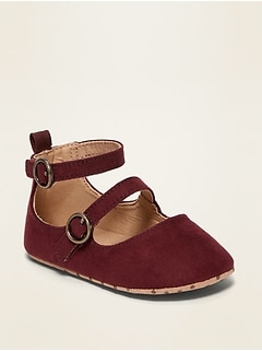 burgundy shoes for baby girl