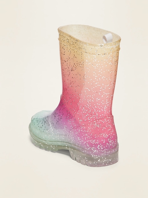 glitter rain booties