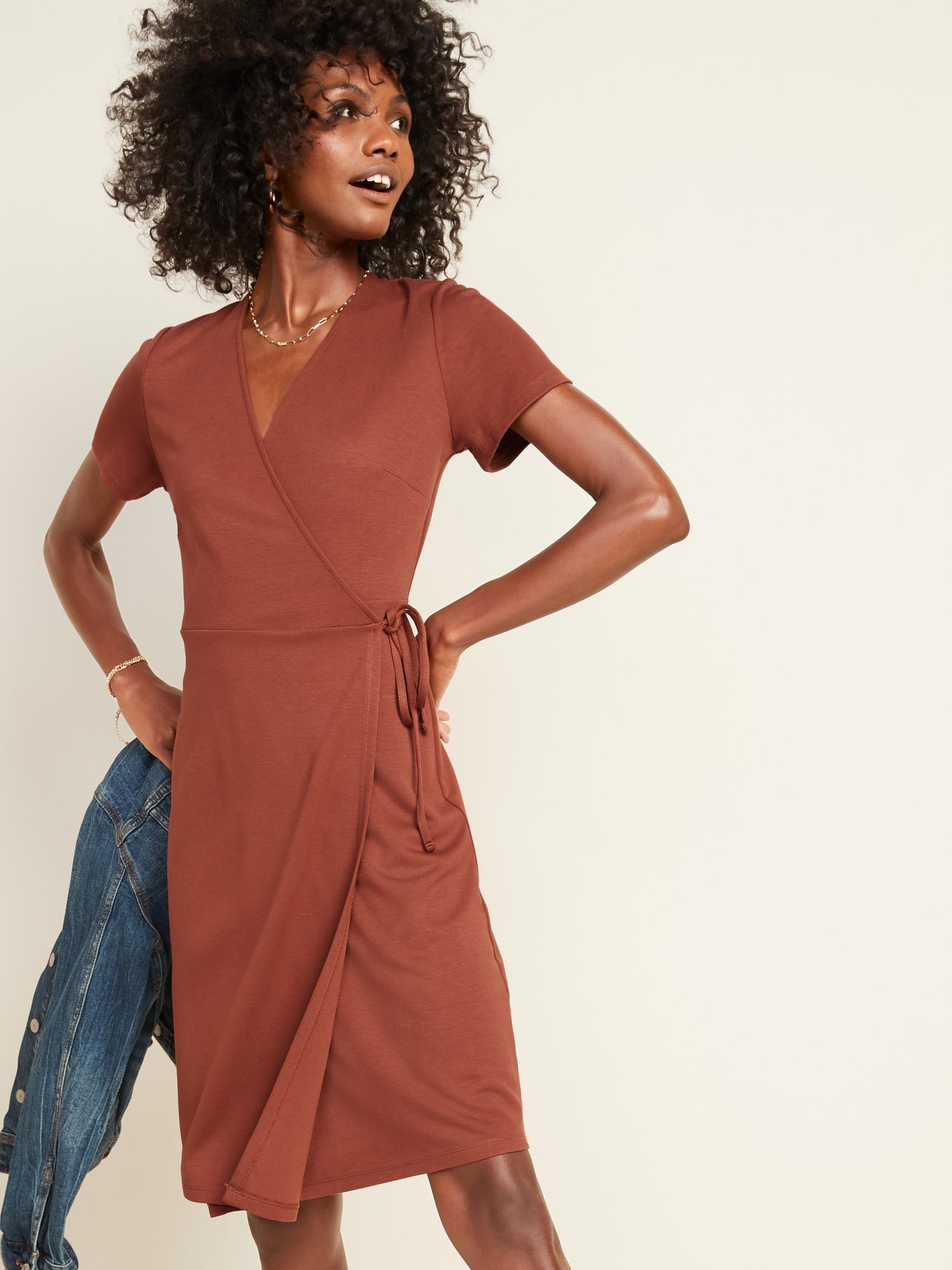 Ponte sale wrap dress