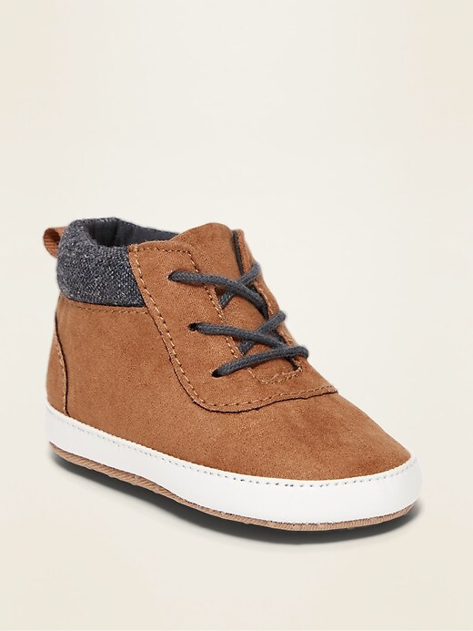 View large product image 1 of 4. Unisex Faux-Suede High-Tops for Baby
