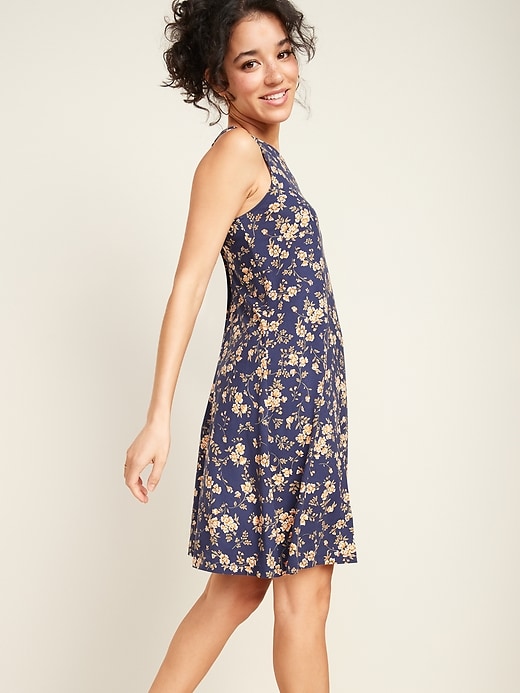 Printed Jersey Sleeveless Swing Dress | Old Navy