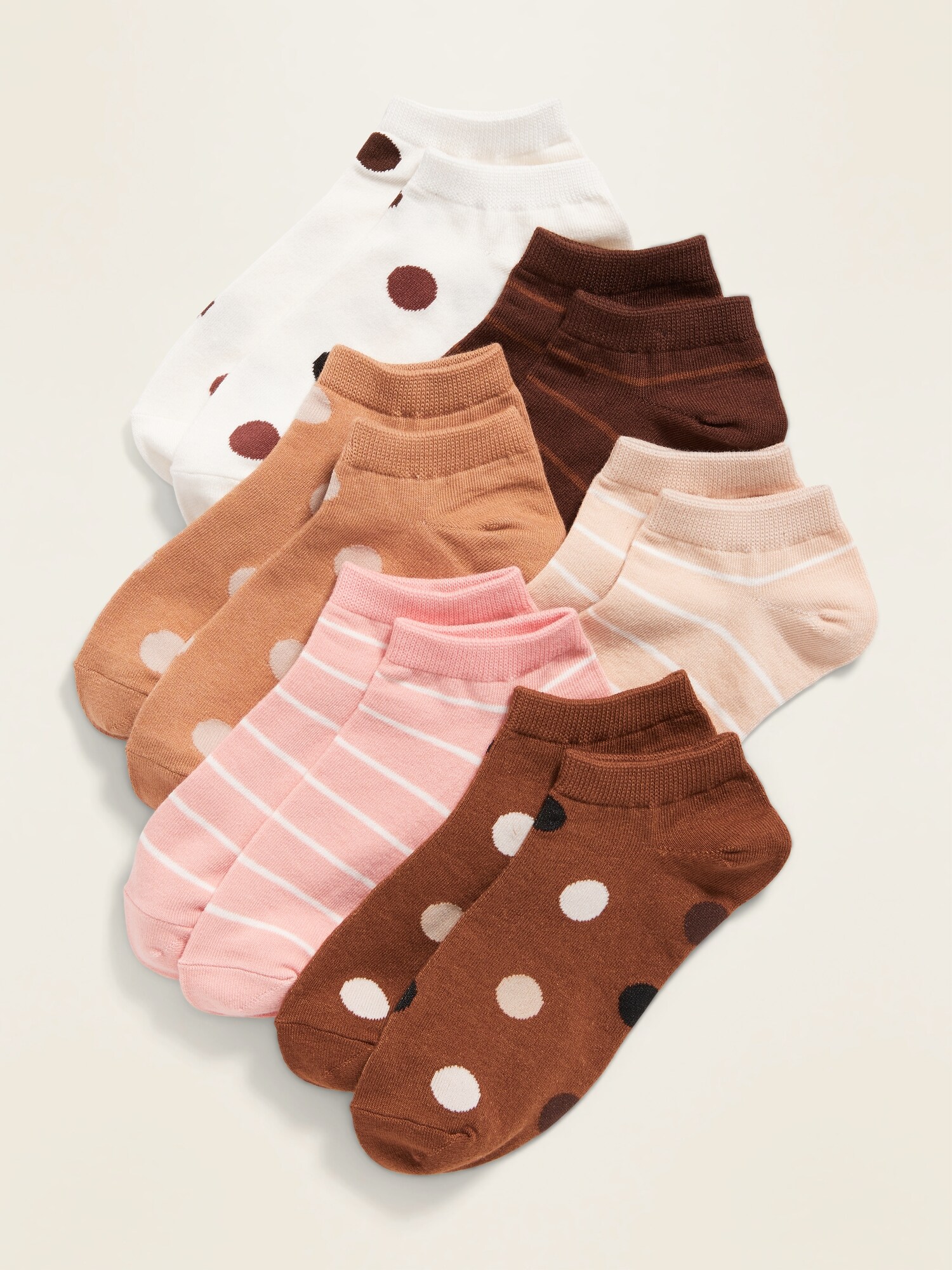 Fashion Ankle Socks 6-Pack for Girls