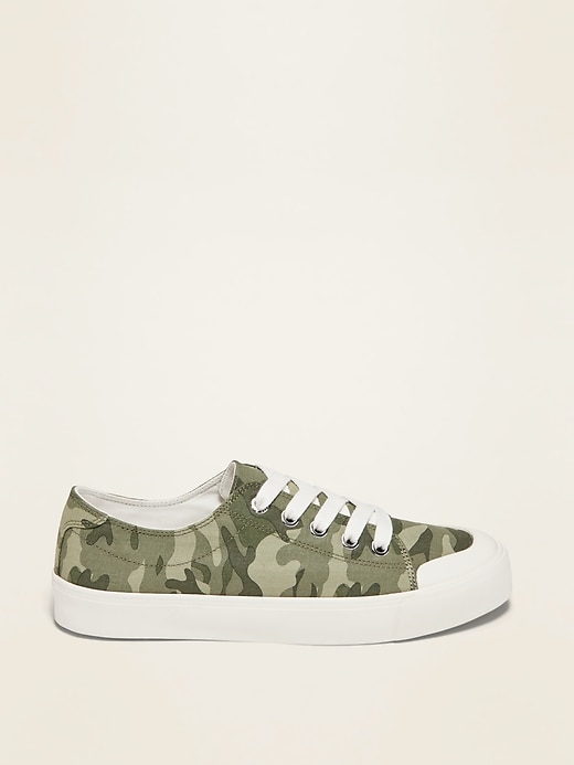 Image number 4 showing, Twill Platform Sneakers