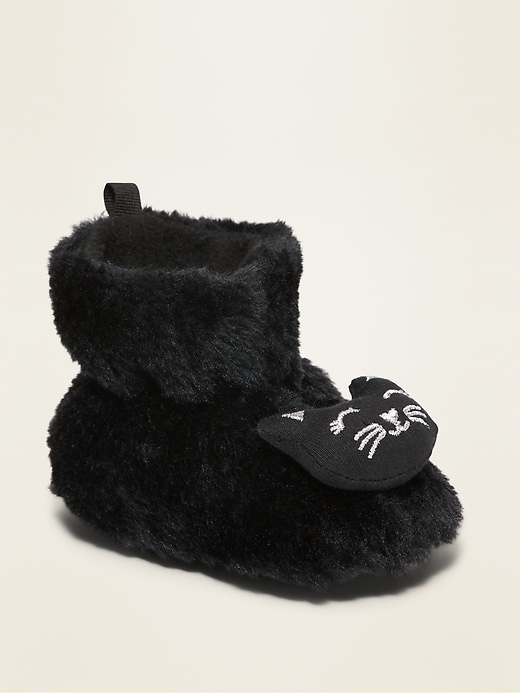 View large product image 1 of 1. Unisex Faux-Fur Critter Booties for Baby