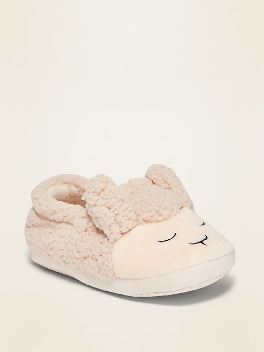 View large product image 1 of 1. Unisex Critter Slippers for Toddler & Baby