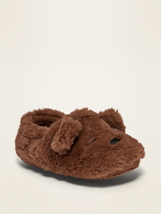 View large product image 1 of 4. Unisex Critter Slippers for Toddler & Baby