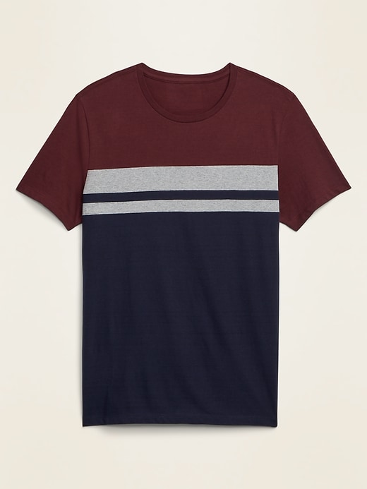 View large product image 1 of 1. Striped Soft-Washed Crew-Neck Tee