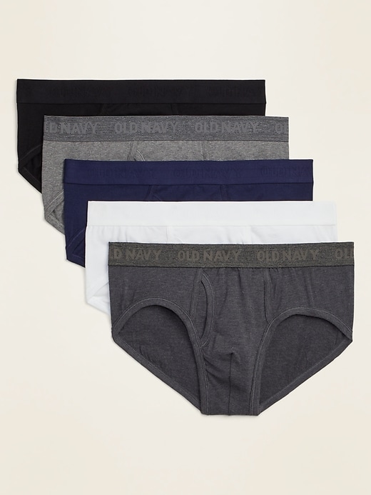 View large product image 1 of 1. Soft-Washed Built-In Flex Underwear Briefs 5-Pack