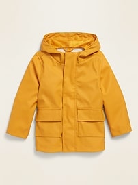 Unisex Water-Resistant Hooded Rain Jacket for Toddler