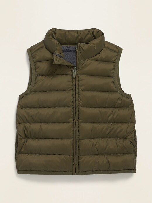 View large product image 1 of 1. Frost-Free Solid Puffer Vest for Toddler Boys