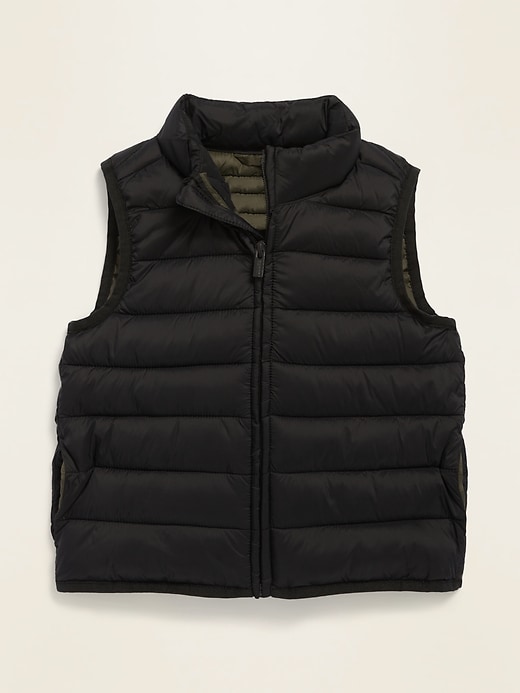 View large product image 1 of 1. Frost-Free Solid Puffer Vest for Toddler Boys