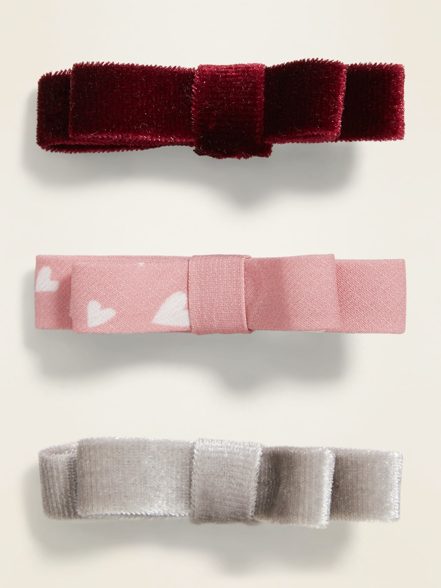 Ribbon BowTie Hair Clips 3Pack for Girls Old Navy
