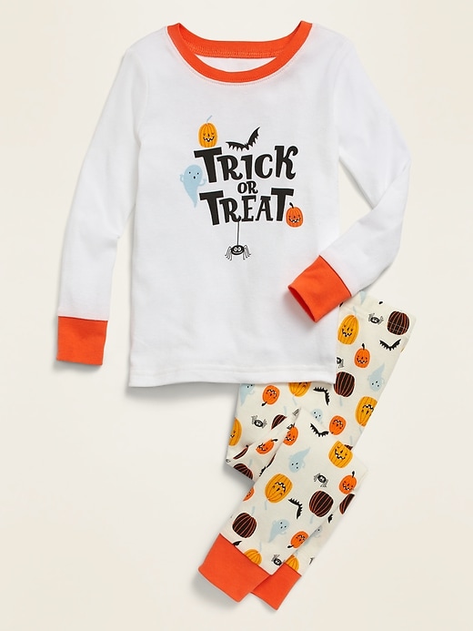 View large product image 1 of 1. Unisex Glow-in-the-Dark Halloween Pajama Set for Toddler & Baby