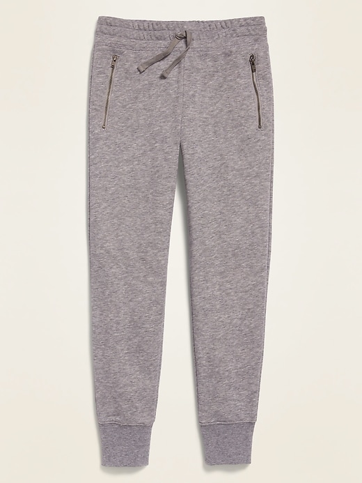 Mid-Rise French Terry Zip-Pocket Street Jogger Sweatpants for Girls ...