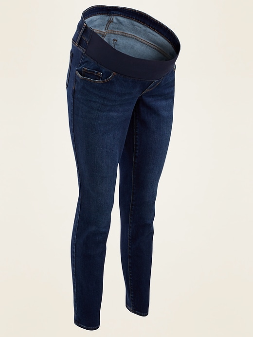 View large product image 1 of 1. Maternity Front-Low Panel Skinny Jeans