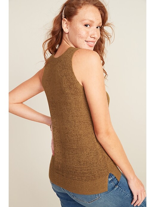View large product image 2 of 3. Lightweight Sleeveless Sweater Tank Top for Women