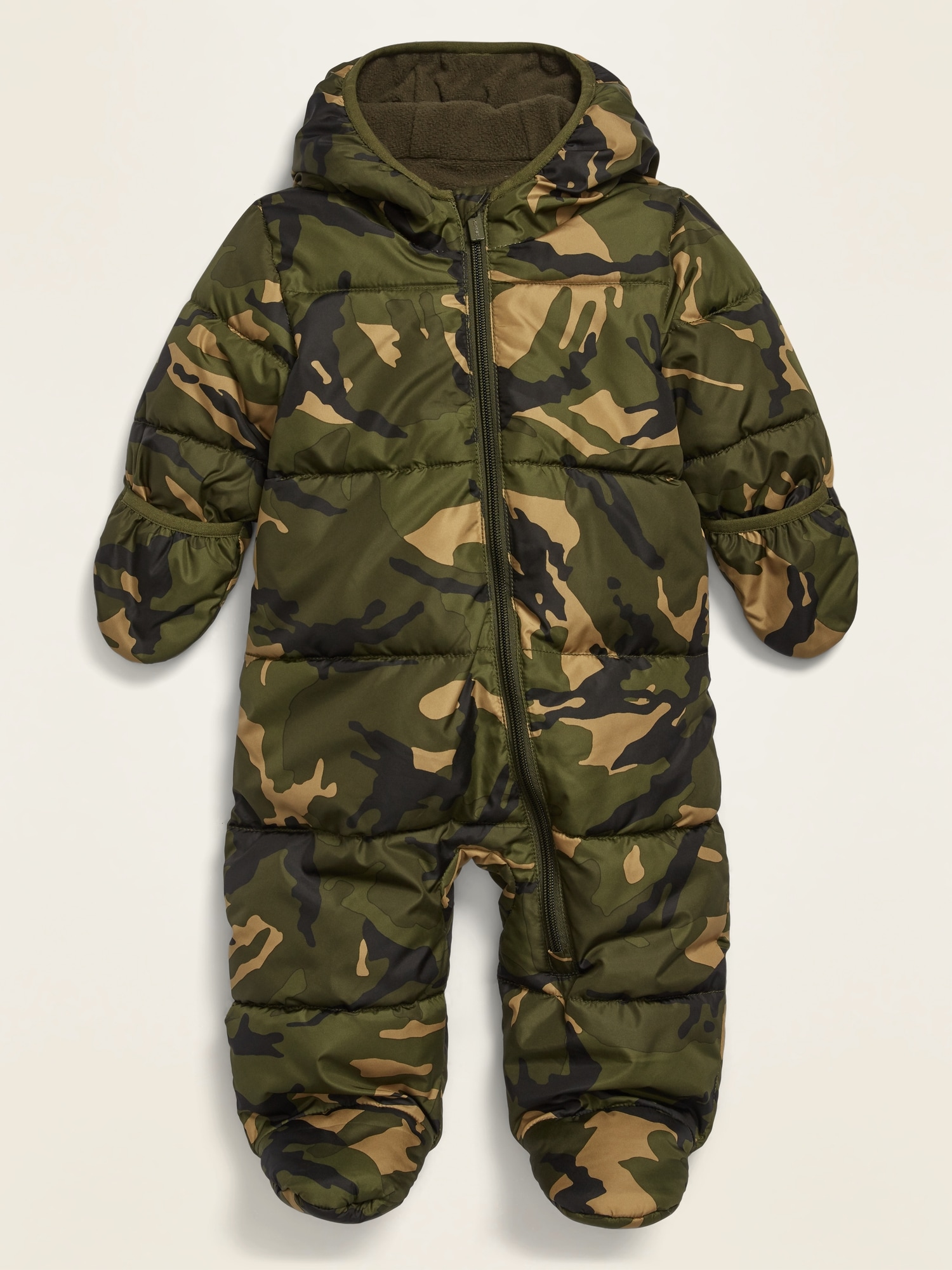 Unisex Camo-Print Quilted Water 