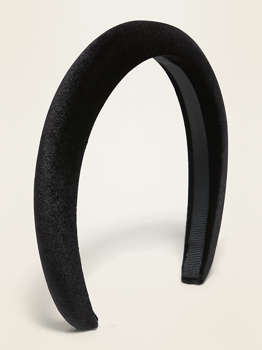 View large product image 1 of 1. Wide Textured Velvet Headband for Women