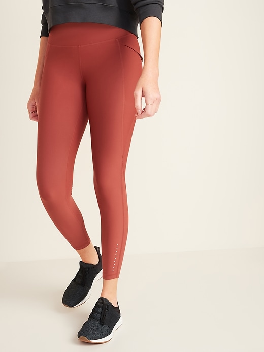 View large product image 1 of 2. High-Waisted PowerSoft Side-Pocket 7/8 Run Leggings
