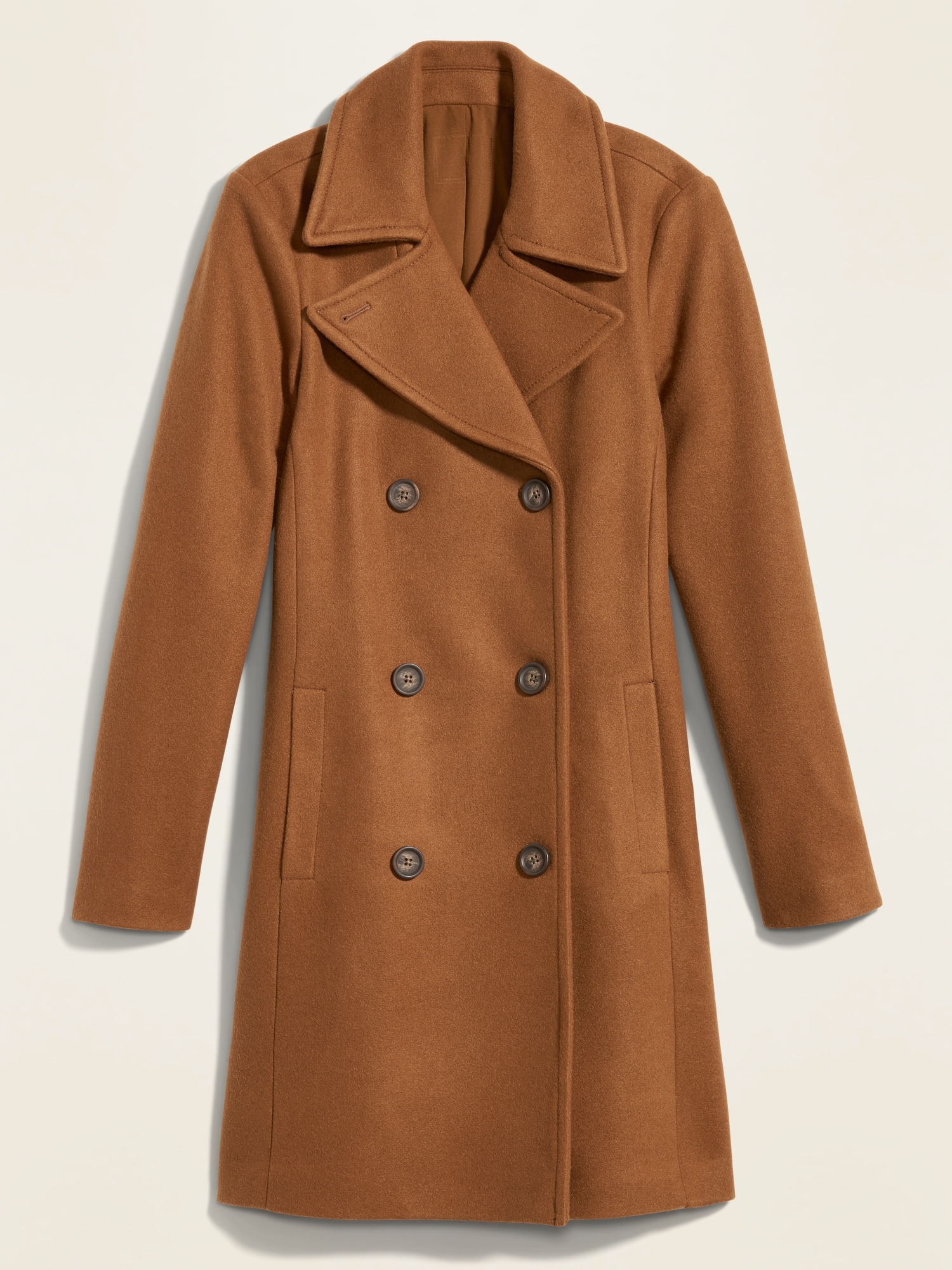 Womens Brown Pea Coat