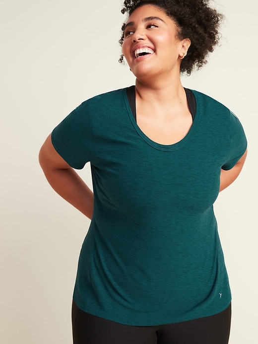 View large product image 1 of 2. Breathe ON Keyhole-Back Plus-Size Performance Top