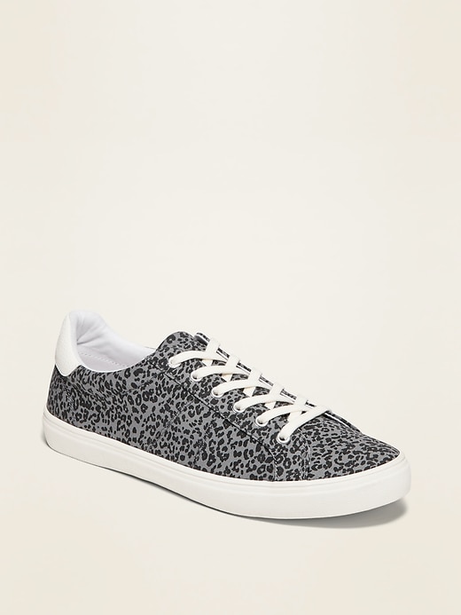 Image number 1 showing, Leopard-Print Court Sneakers