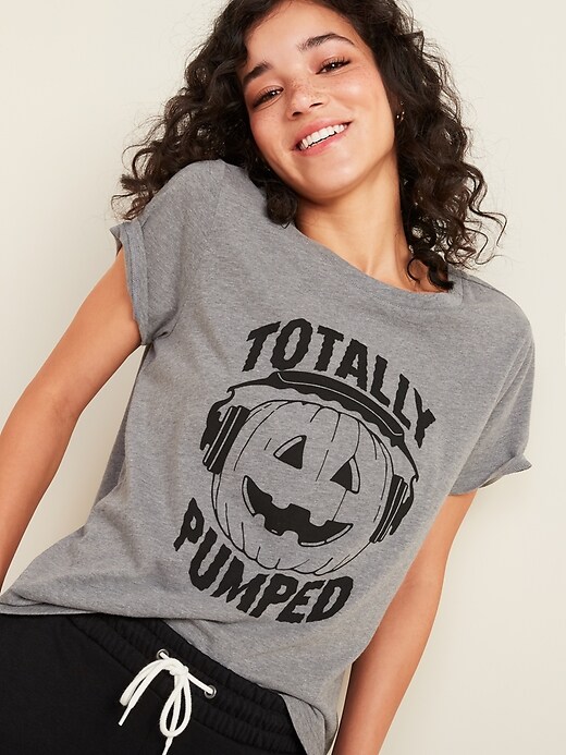 View large product image 1 of 2. EveryWear Halloween Graphic Tee for Women