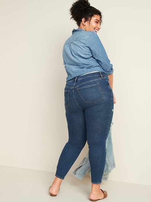 High-Waisted Secret-Slim Pockets Rockstar Super Skinny Plus-Size Ripped  Jeans