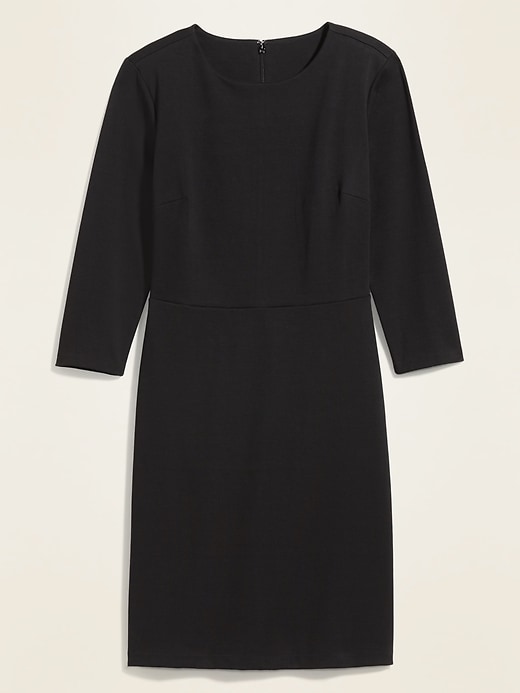 sheer knit long sleeve maxi dress Black Knit Giavanna Maxi Dress main image 1