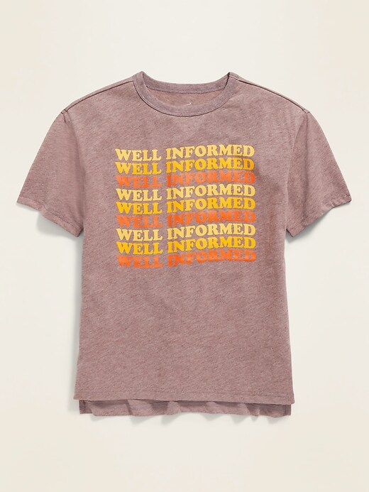 View large product image 2 of 2. Popsugar X Old Navy Graphic Drop-Tail Gender-Neutral Tee