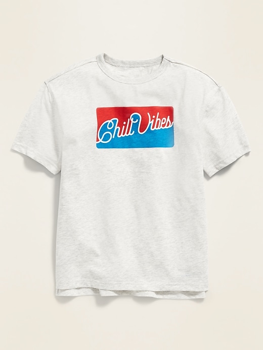 View large product image 2 of 2. Popsugar X Old Navy Graphic Drop-Tail Gender-Neutral Tee