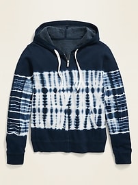 View large product image 3 of 3. Tie-Dye Zip Hoodie for Women
