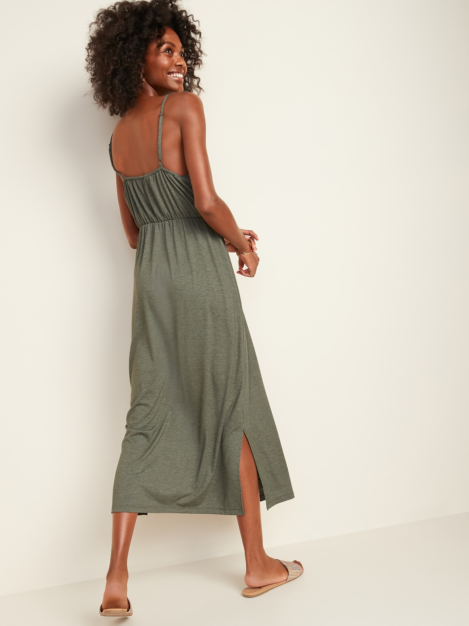 waist defined maxi dress