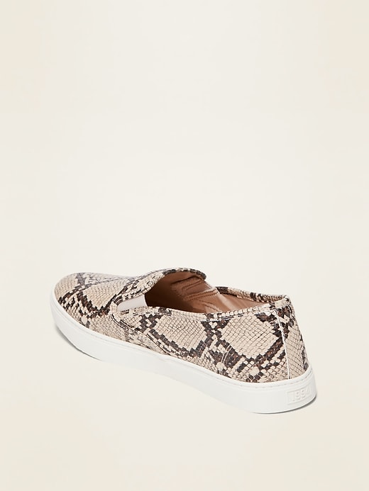 Image number 3 showing, Faux-Snakeskin Slip-On Sneakers