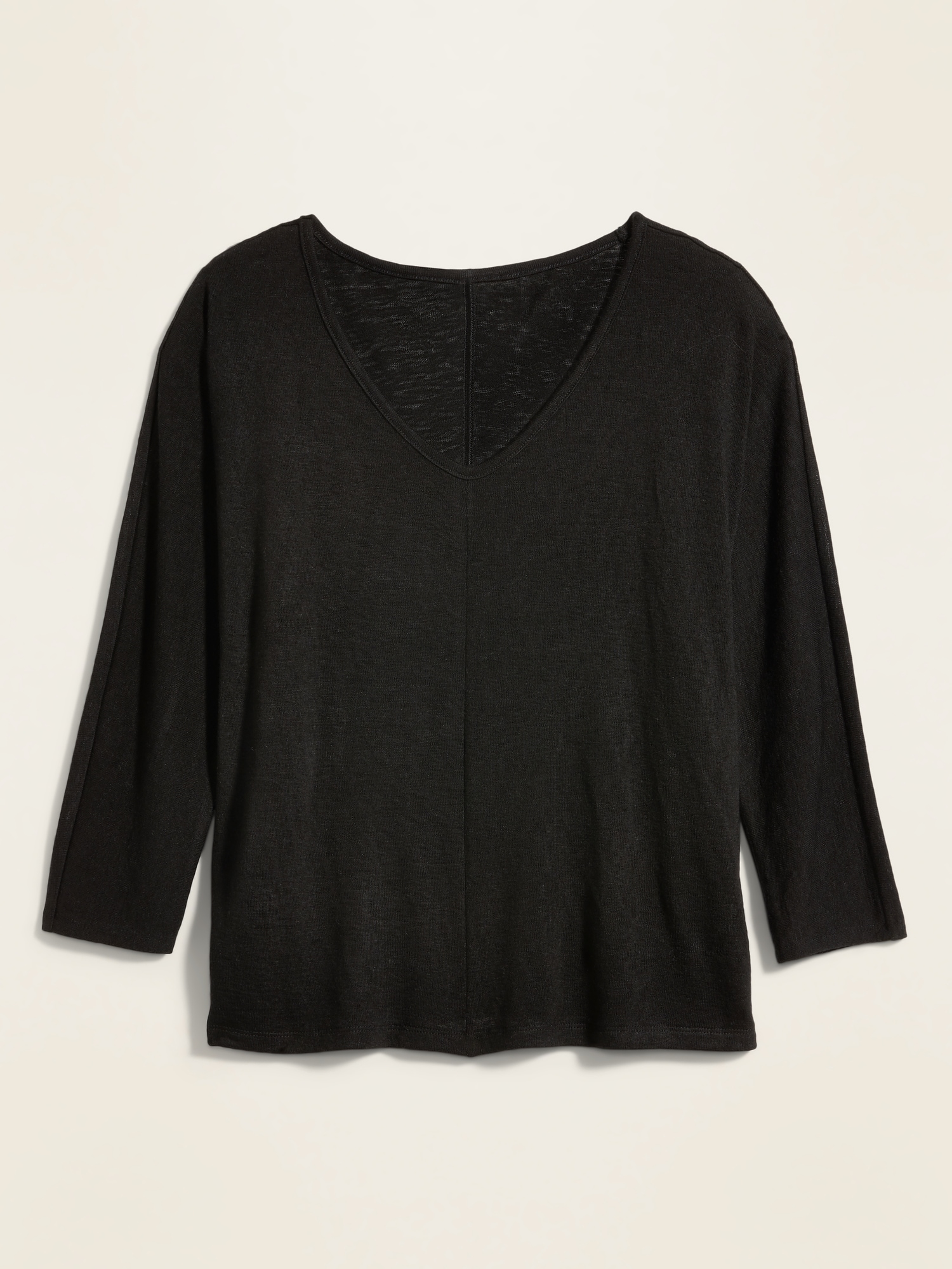 Loose Sweater-Knit Jersey 3/4-Sleeve Top for Women | Old Navy
