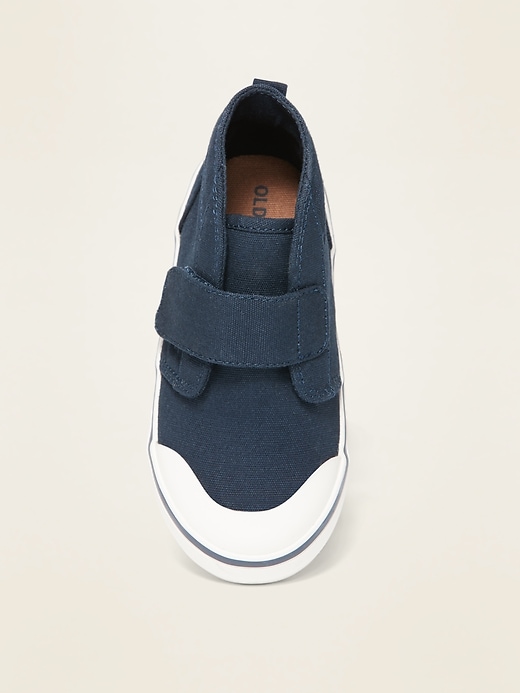 View large product image 2 of 4. Unisex Navy Canvas Chukka Sneakers for Toddler