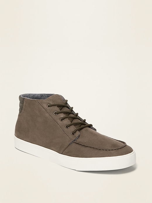 View large product image 1 of 3. Faux-Suede Mid-Top Moccasins
