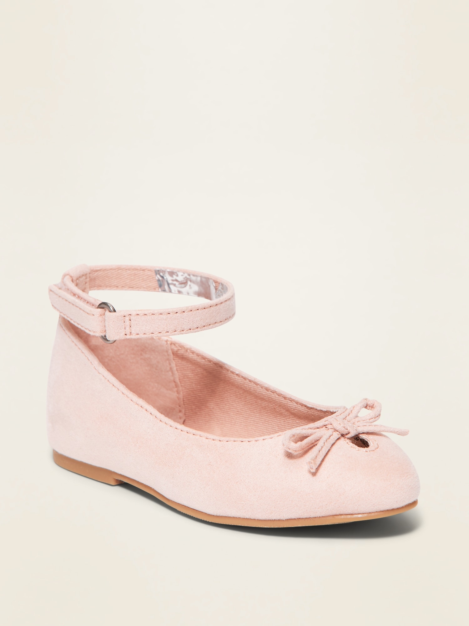 Faux-Suede Ankle-Strap Ballet Flats for 