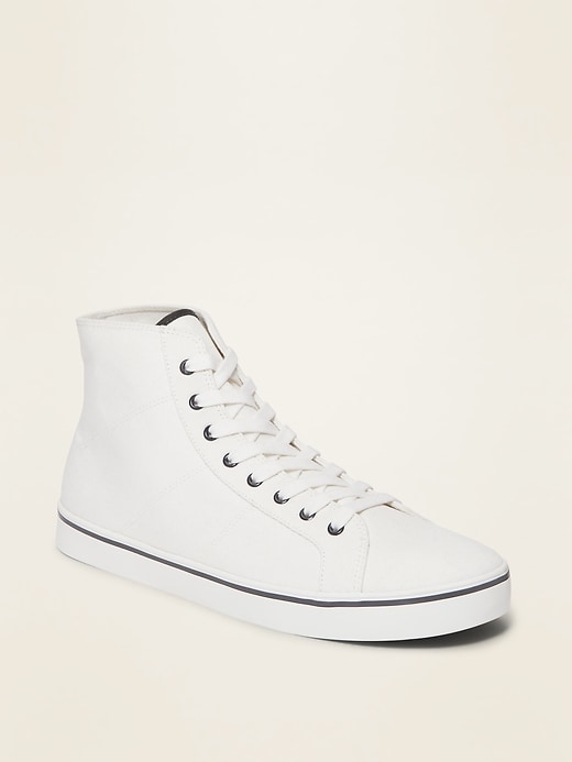 View large product image 1 of 1. Canvas High-Top Sneakers