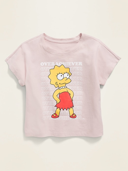 View large product image 2 of 3. POPSUGAR x Old Navy "Overachiever" Lisa Simpson&#153 Cropped Tee