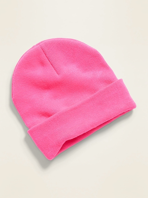 View large product image 2 of 2. Popsugar X Old Navy Gender-Neutral Solid Sweater-Knit Beanie