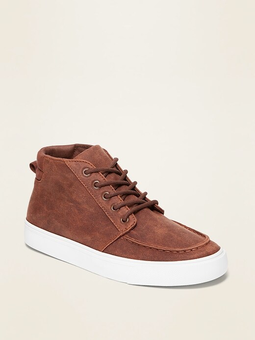 Faux-Leather High-Top Moccassins for Boys | Old Navy