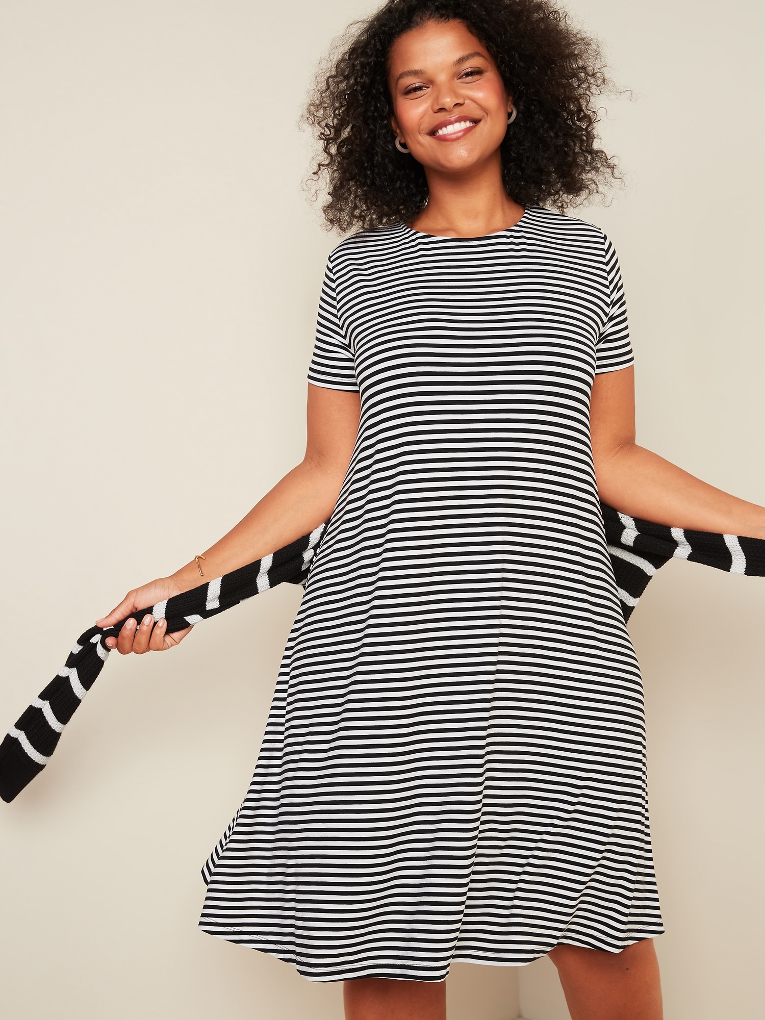 plus size jersey swing dress