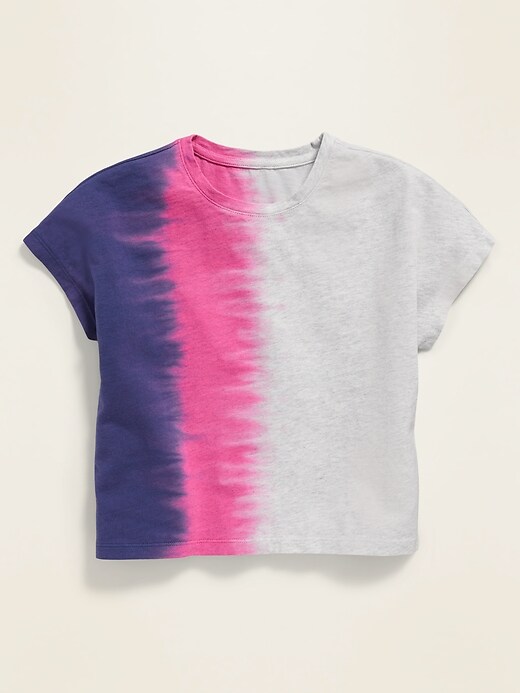 View large product image 1 of 1. POPSUGAR x Old Navy Dip-Dyed Cropped Tee