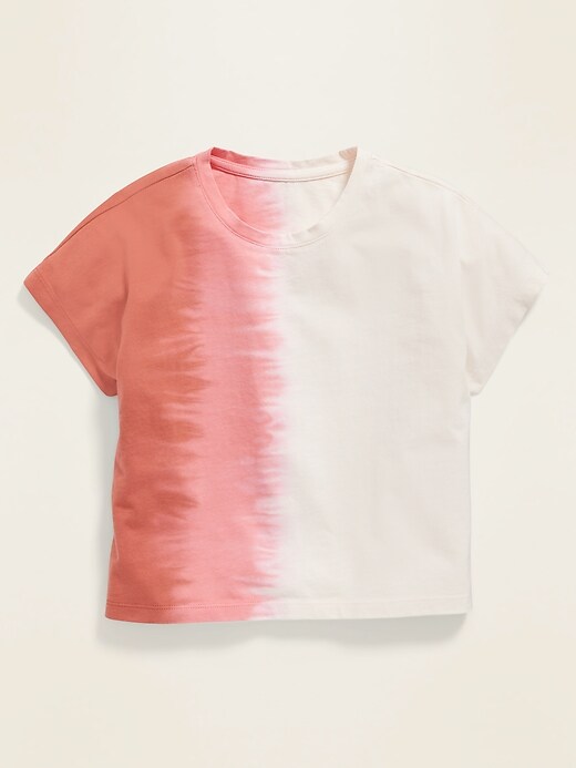 View large product image 1 of 2. POPSUGAR x Old Navy Dip-Dyed Cropped Tee